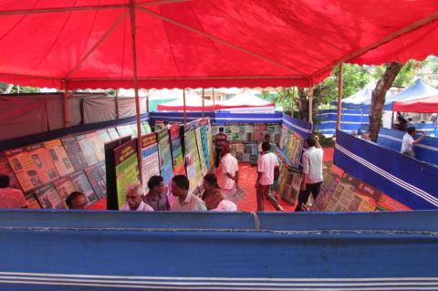 exhibition stall visited by farmers